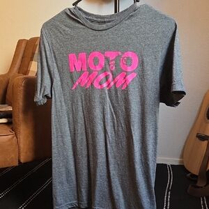 Gildan Gray T-Shirt with Pink Print